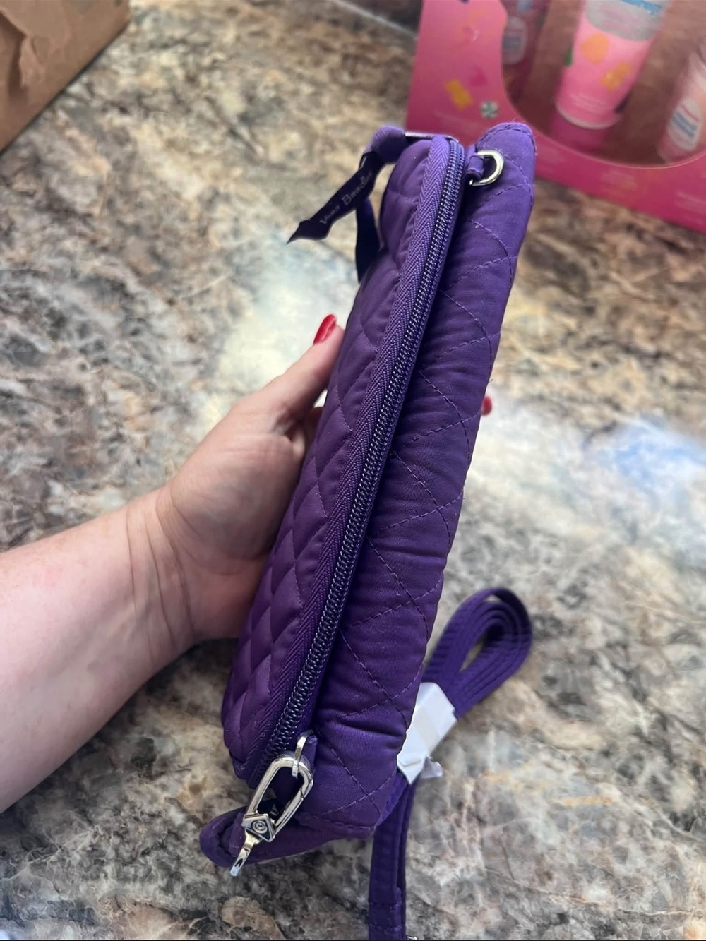 Vera Bradley Quilted Crossbody Bag in Purple
